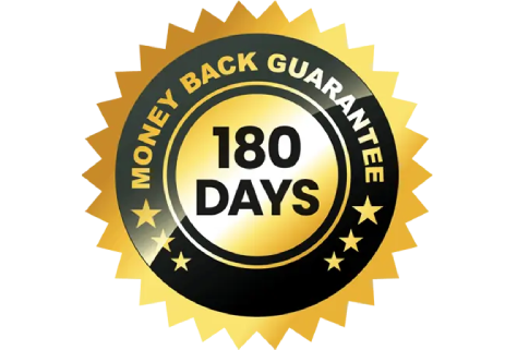 Red Boost 180 day guarantee trust badge for purchase assurance